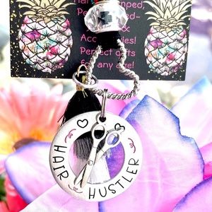 Hair Dresser Keychain- Hair Hustler- Rear View Hanger- Hair Dresser Gift - Boho